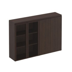 Шкаф средний комбинированный со стеклом закрытый 180 Mark