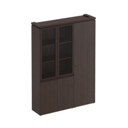 Шкаф комбинированный (со стеклом + для одежды узкий) 150 Mark