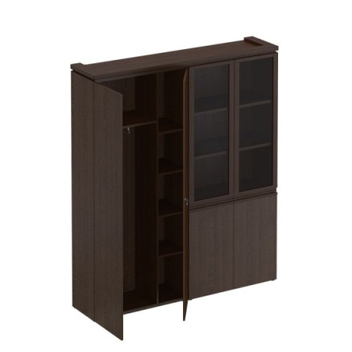 Шкаф комбинированный (для одежды + со стеклом) 180 Mark