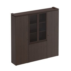 Шкаф комбинированный узкий со стеклом для одежды 210 Mark