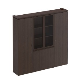 Шкаф комбинированный узкий со стеклом для одежды 210 Mark