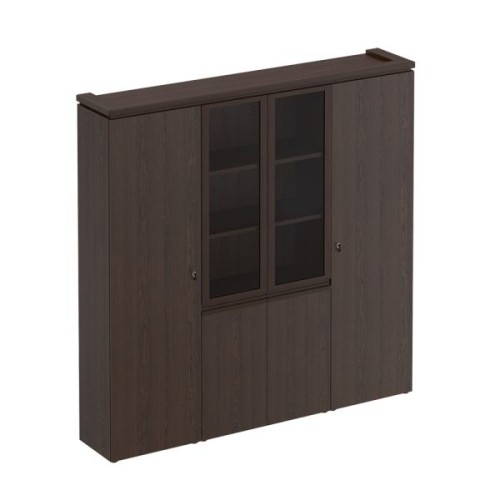 Шкаф комбинированный узкий со стеклом для одежды 210 Mark