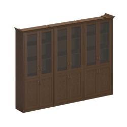 Шкаф комбинированный высокий (3 для документов со стеклянными дверями) 299 Perseo