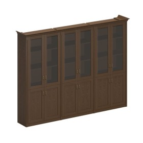 Шкаф комбинированный высокий (3 для документов со стеклянными дверями) 299 Perseo