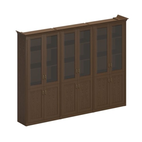 Шкаф комбинированный высокий (3 для документов со стеклянными дверями) 299 Perseo