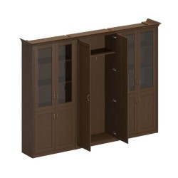 Шкаф комбинированный высокий (2 для документов со стеклянными дверями + 1 для одежды широкий) 299 Perseo