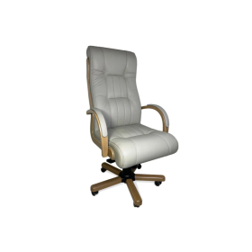 Кресло руководителя Венген с накладками (деревянная крестовина)
