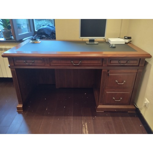 Стол руководителя 5 ящиков от кабинета Washington 29101 (цвет темный орех)