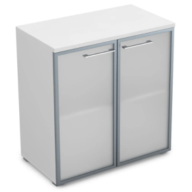 Шкаф для документов низкий с матовым стеклом Глосс Лайн | Gloss line