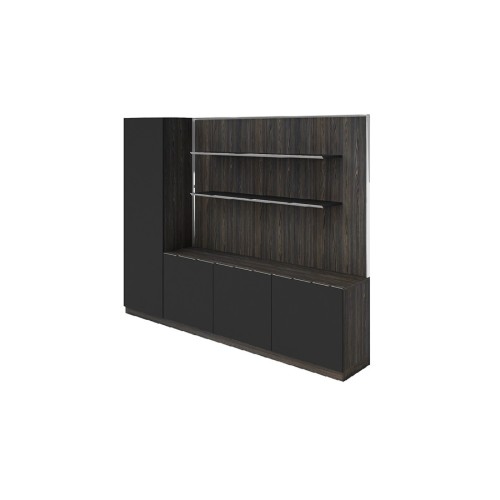 Шкаф с открытыми полками и гардеробом Ares Lux WNS2118W