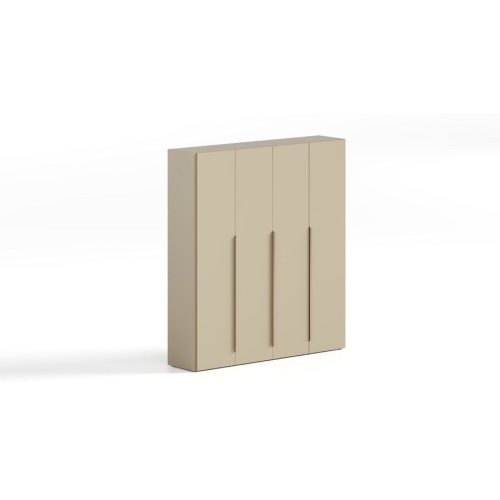 Шкаф 4-х дверный гардероб в центре (двери ЛДСП) Aurus