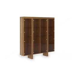 Стеллаж со стеклянными дверьми DAO Walnut DA2223