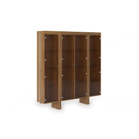 Стеллаж со стеклянными дверьми DAO Walnut DA2223