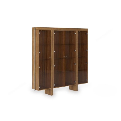 Стеллаж со стеклянными дверьми DAO Walnut DA2223