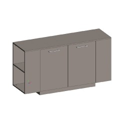 Шкаф низкий с боковыми стеллажами Genesis JNS922