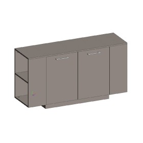 Шкаф низкий с боковыми стеллажами Genesis JNS922