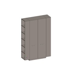 Гардероб с боковыми стеллажами Genesis JNS933