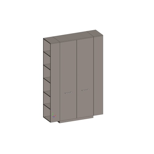 Гардероб с боковыми стеллажами Genesis JNS933