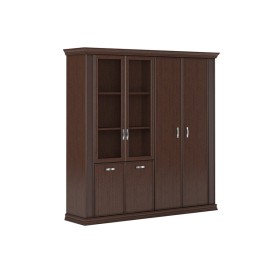 Комбинированный шкаф с глухими и стеклянными дверями Porto PRT902