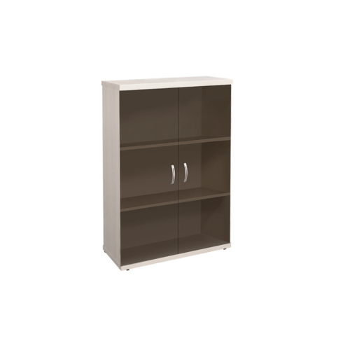 Шкаф низкий стеклянные двери 85_1 Эталон