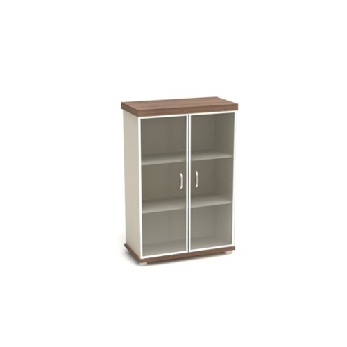 Шкаф низкий стеклянные двери Модерн