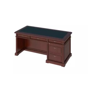 Стол 180 с кож. бюваром одно-тумбовый правый Preston