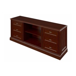 Греденция с ящиками и нишей из массива и шпона RС-127 от кабинета руководителя Ришар