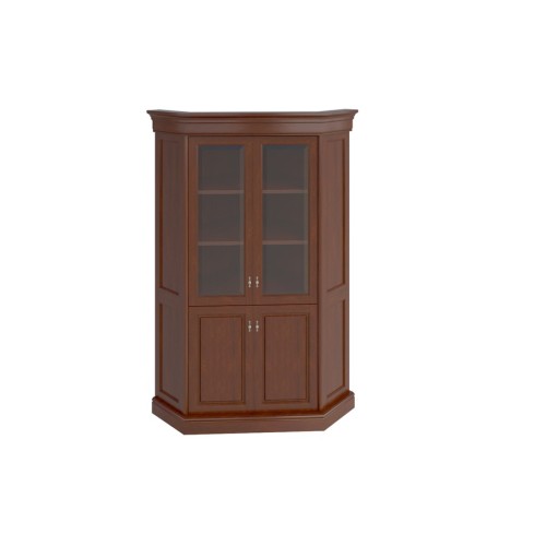 Шкаф для документов угловой из массива и шпона R-107 от кабинета руководителя Ришар