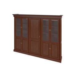 Шкаф комбинированный со стеклом 277 (R-CZUZ217) из массива и шпона от кабинета руководителя Ришар