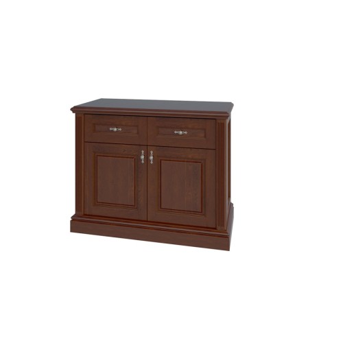 Шкаф низкий двухдверный с ящиками из массива и шпона R-CR 100-2 от кабинета руководителя Ришар