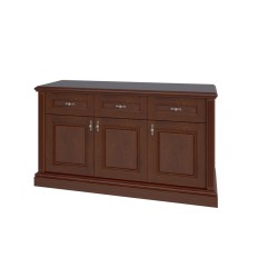 Шкаф низкий трехдверный  с ящиками из массива и шпона R-CR 135-3 от кабинета руководителя Ришар