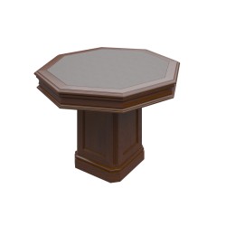 Стол для переговоров R-120-120 из массива и шпона от кабинета руководителя Ришар 