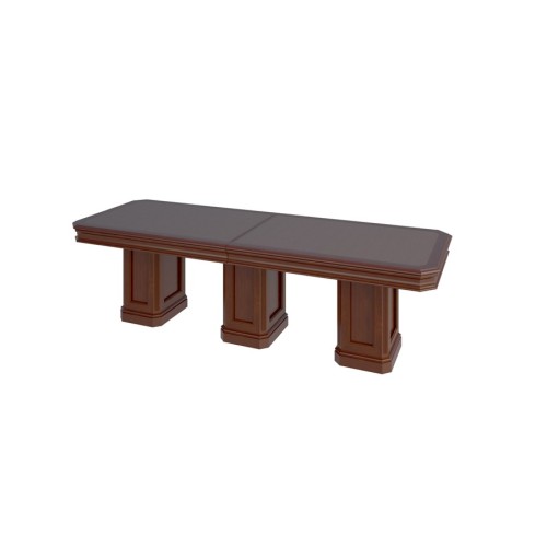 Стол для переговоров R-290 из массива и шпона дерева (кожаная вставка) от кабинета руководителя Ришар