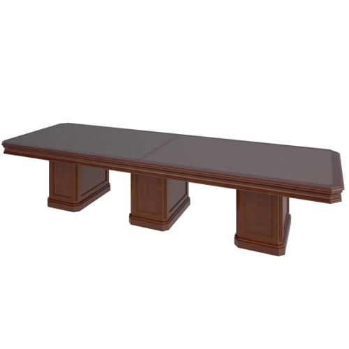 Стол для переговоров R-400 из массива и шпона дерева (кожаная вставка) от кабинета руководителя Ришар