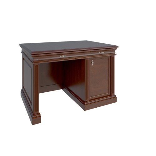 Стол компьютерный RB-120-1(кожаная вставка) из массива и шпона от кабинета руководителя Ришар