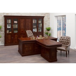 Кабинет руководителя Ришар Люкс ( натуральный массив и шпон оливковый ясень) офисная мебель премиум класса