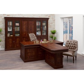 Кабинет руководителя Ришар Люкс ( натуральный массив и шпон оливковый ясень) офисная мебель премиум класса