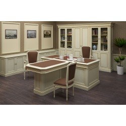 Кабинет руководителя Ришар (массив и шпон светлого ясеня) офисная мебель премиум класса