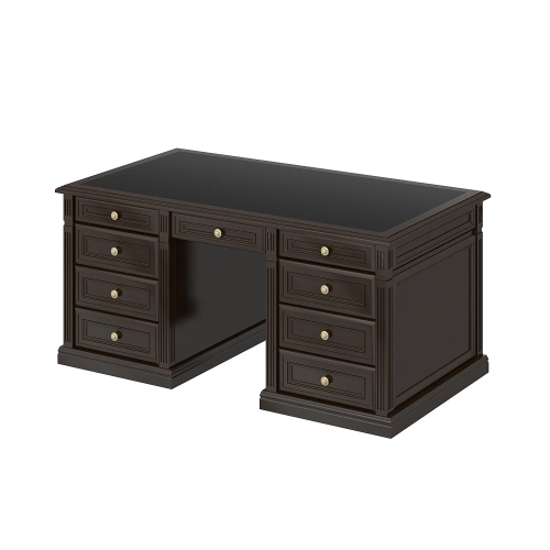 Стол руководителя с кожаной вставкой 175 Версаль