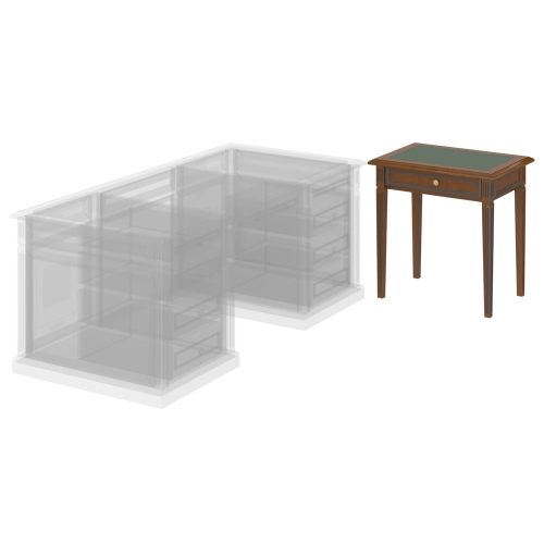 Стол приставной с кожаной вставкой 75 Версаль