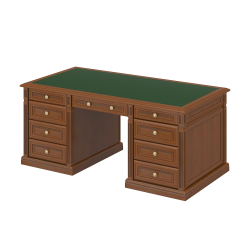 Стол руководителя с кожаной вставкой без передней панели 205 Версаль