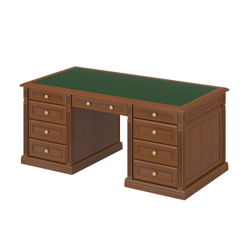 Стол руководителя с кожаной вставкой без передней панели 205 Версаль