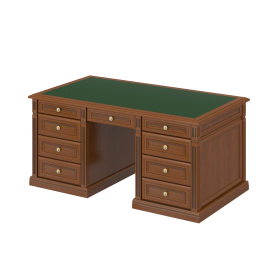 Стол руководителя с кожаной вставкой без передней панели 175 Версаль