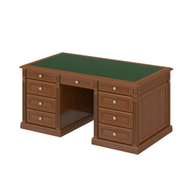 Стол руководителя с кожаной вставкой с передней панелью 175 Версаль