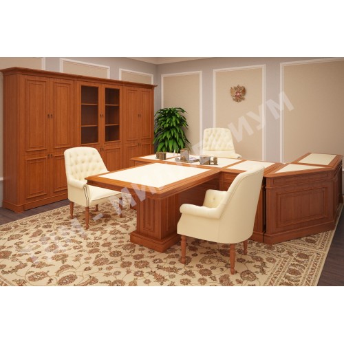 Кабинет руководителя Winter New (натуральный массив и шпон) офисная мебель премиум класса