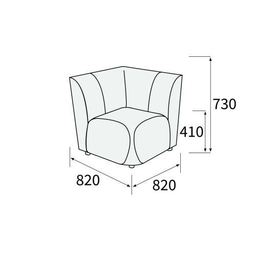 Модуль угловой Альфа Люкс У90 