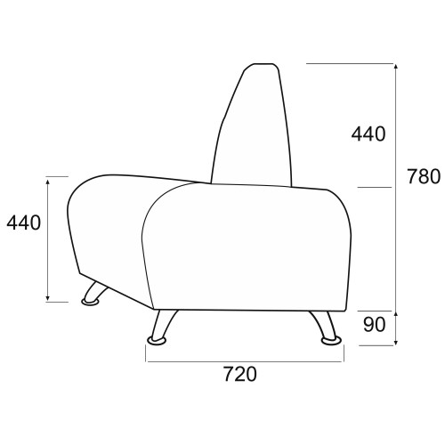 Модуль угловой внешний Альфа Мини У270 