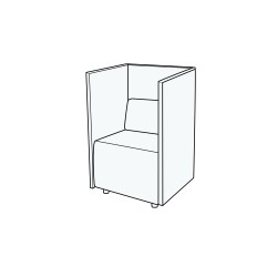 Офисный одноместный диван Гамма Купе 1