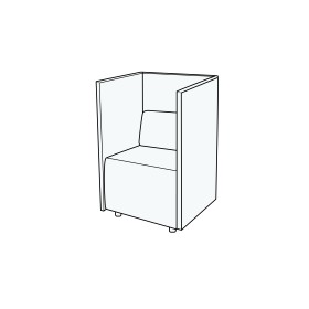 Офисный одноместный диван Гамма Купе 1