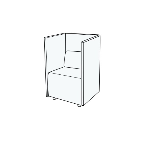 Офисный одноместный диван Гамма Купе 1